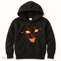 Halloween Cat Face Kids Hoodie thumb 0