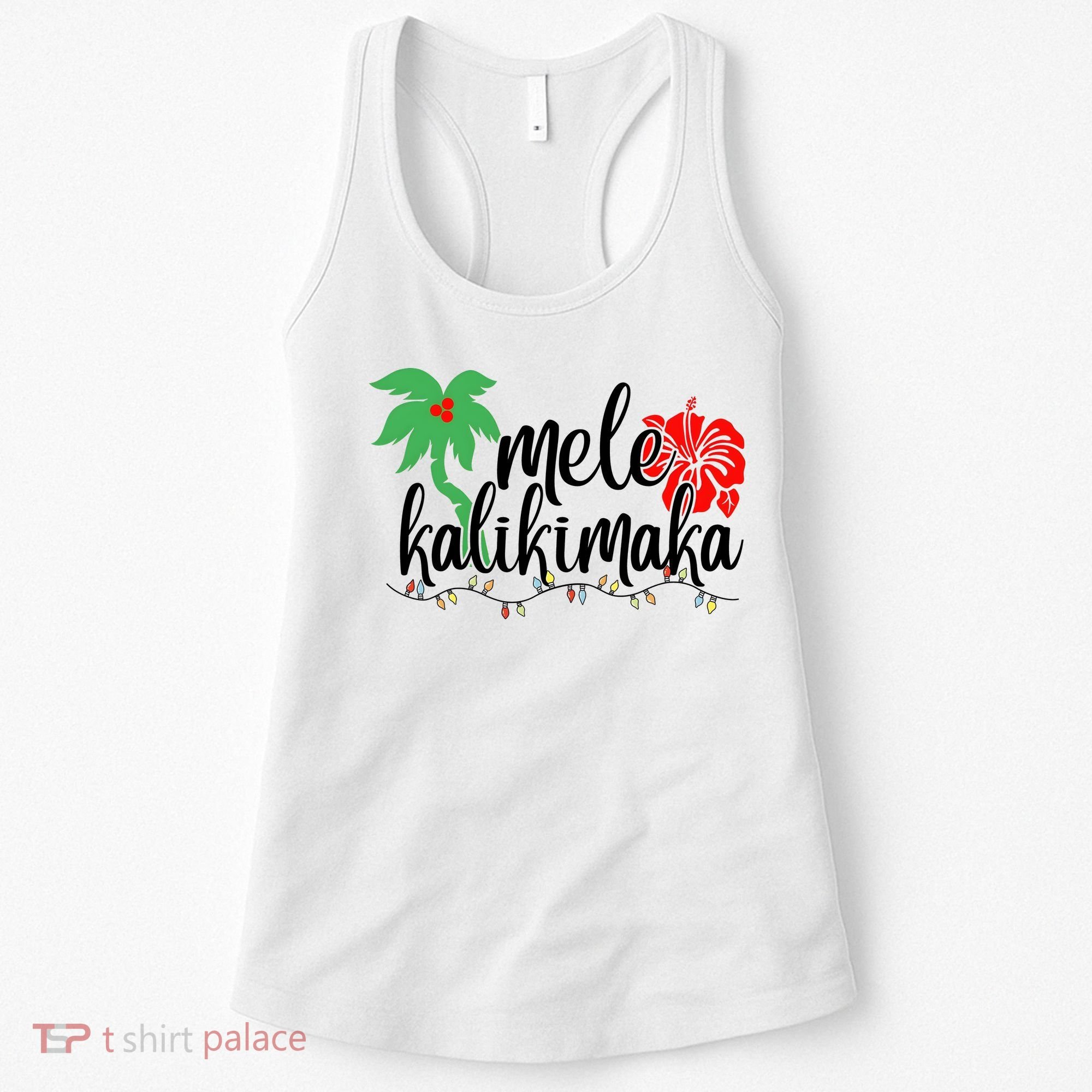 Hawaiian Christmas Family Mele Kalikimaka Women's Tank Top