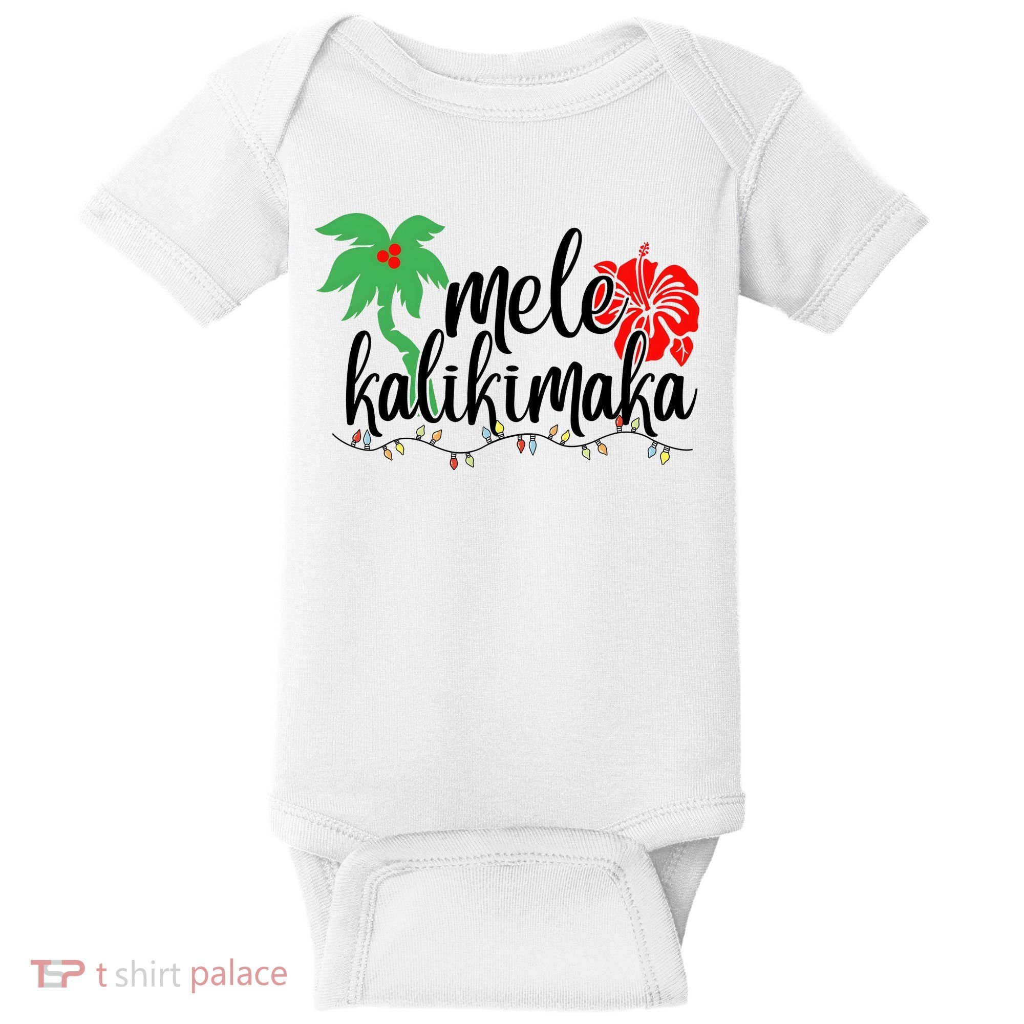 Hawaiian Christmas Family Mele Kalikimaka Baby Bodysuit