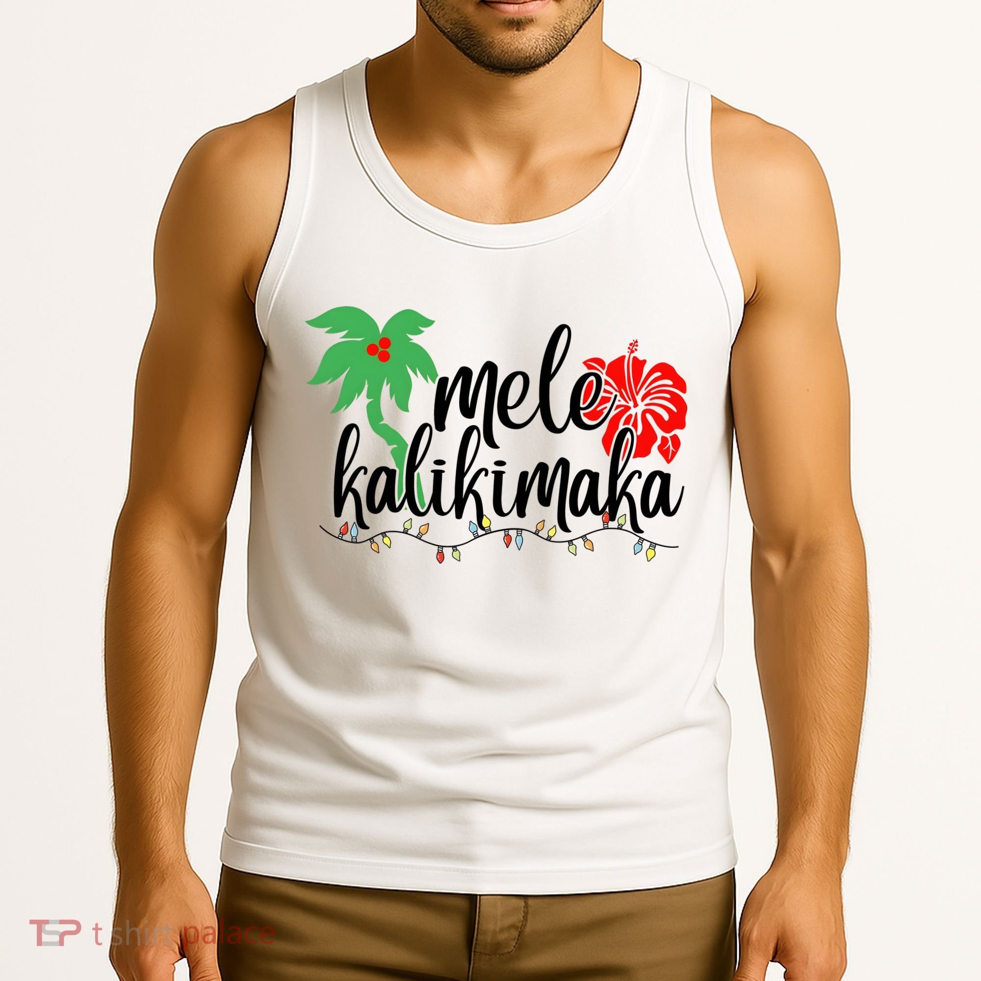 Hawaiian Christmas Family Mele Kalikimaka Tank Top