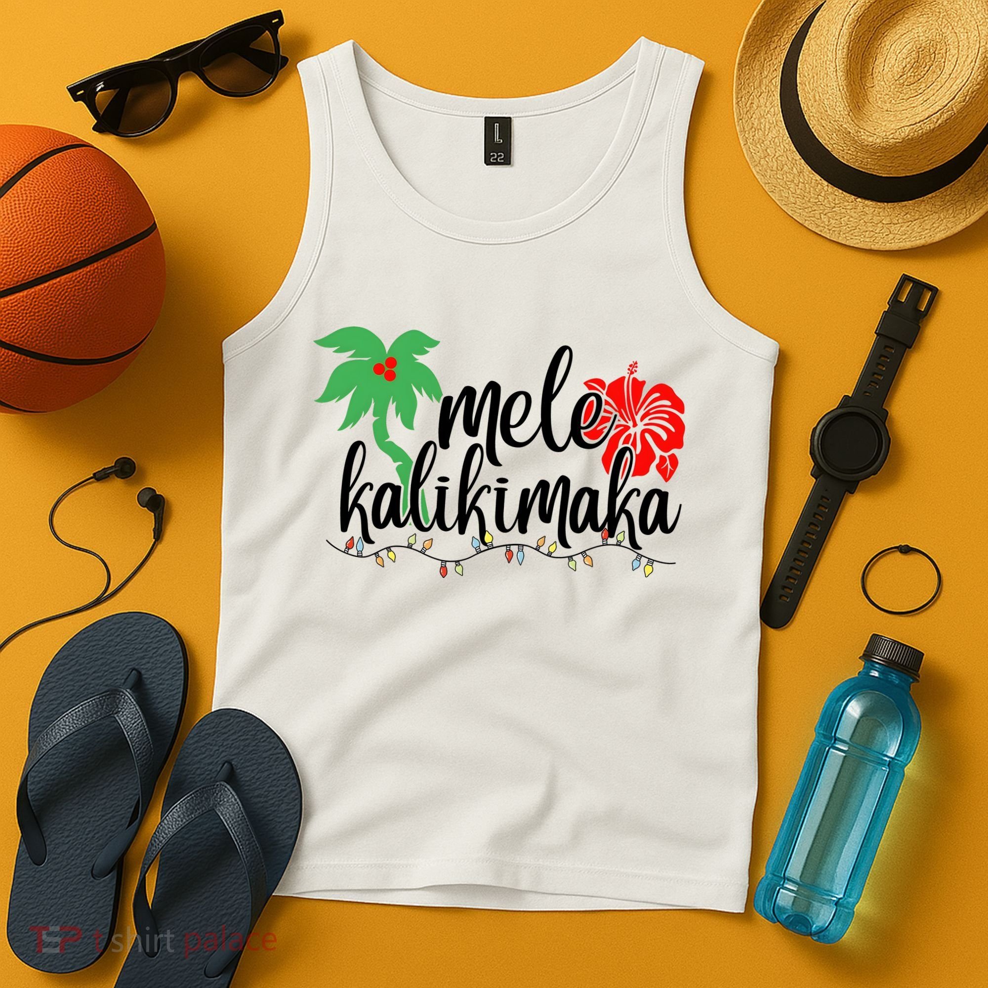 Hawaiian Christmas Family Mele Kalikimaka Tank Top