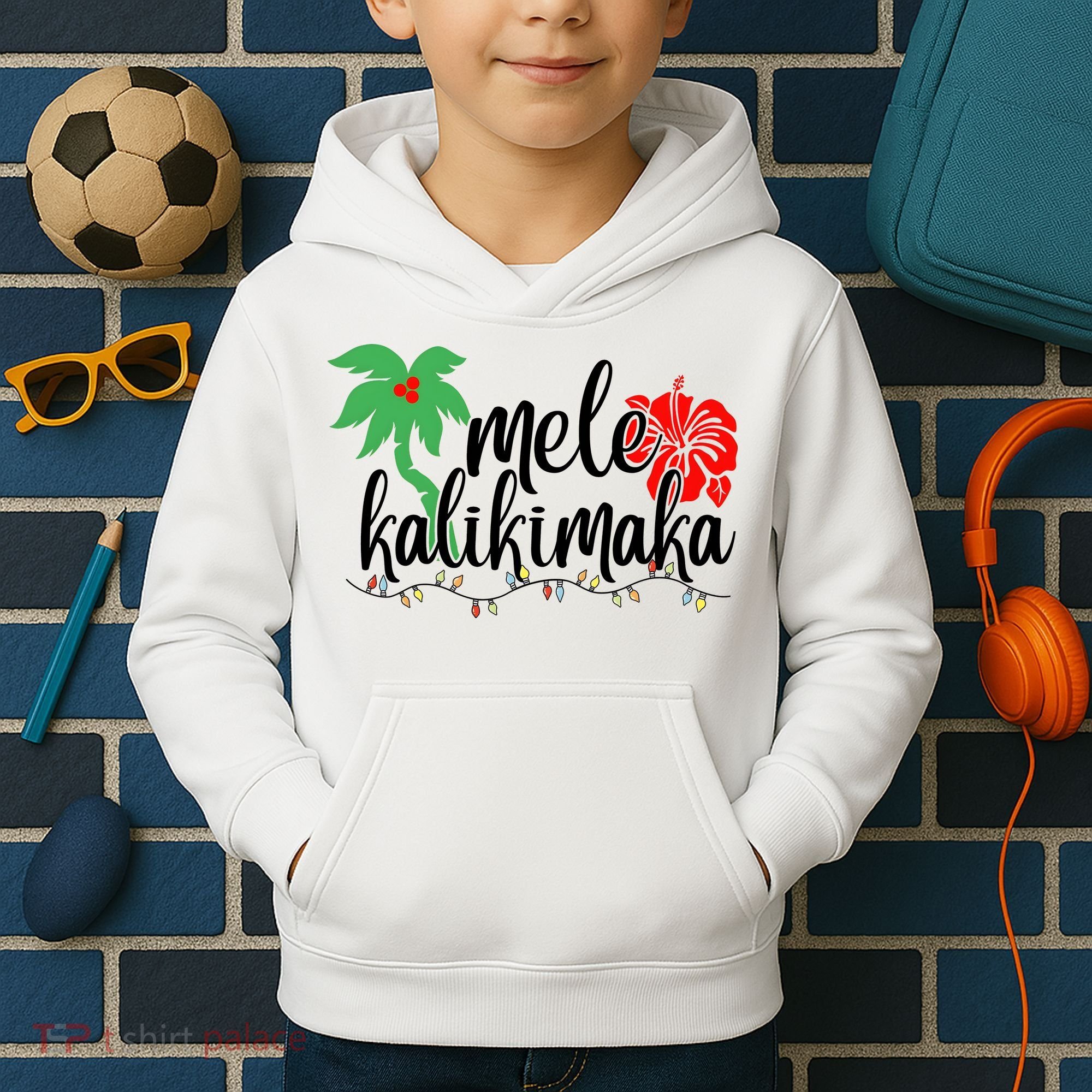 Hawaiian Christmas Family Mele Kalikimaka Kids Hoodie