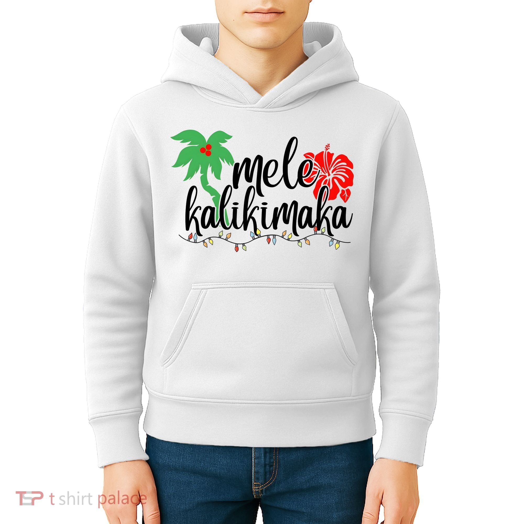 Hawaiian Christmas Family Mele Kalikimaka Kids Hoodie