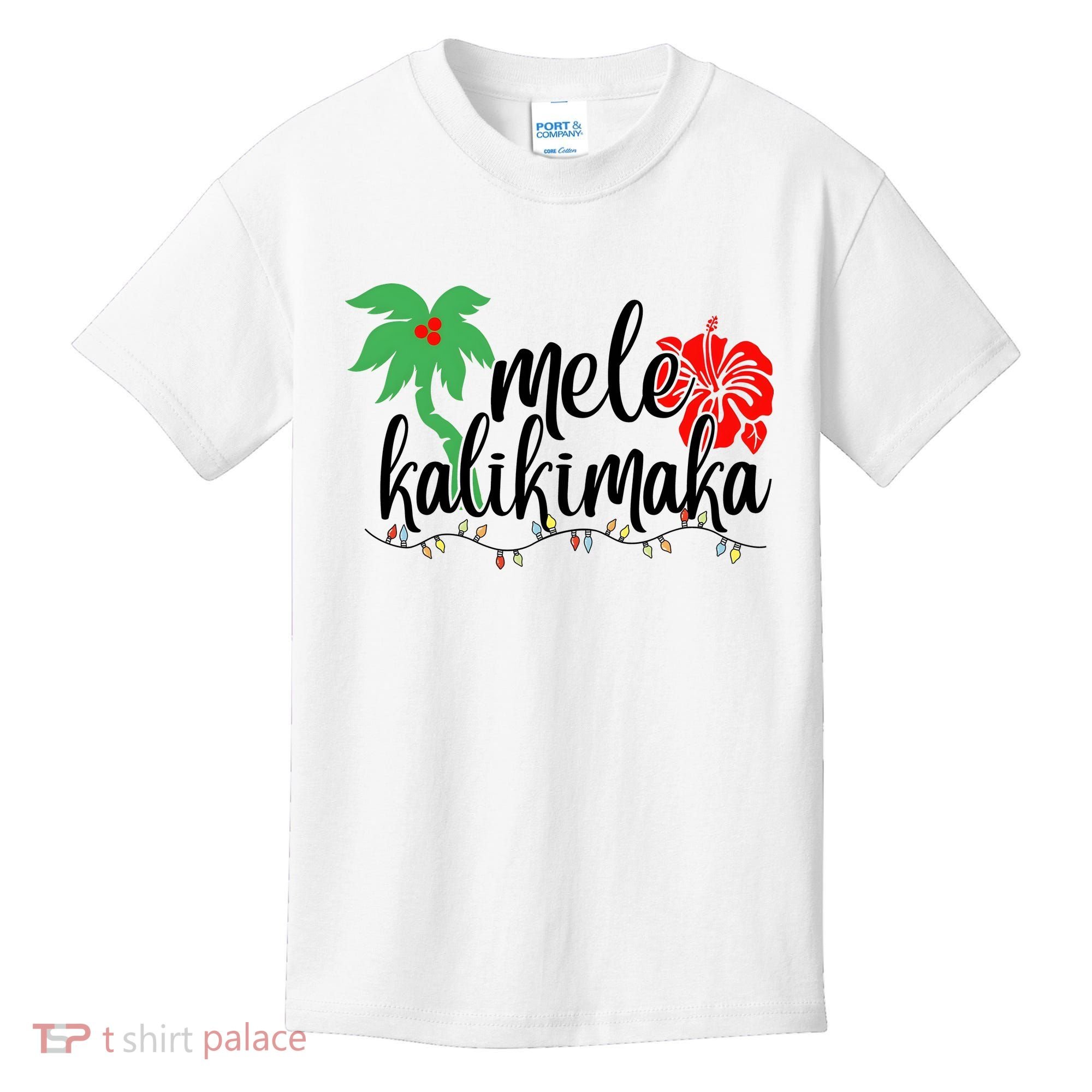 Hawaiian Christmas Family Mele Kalikimaka Kids T-Shirt