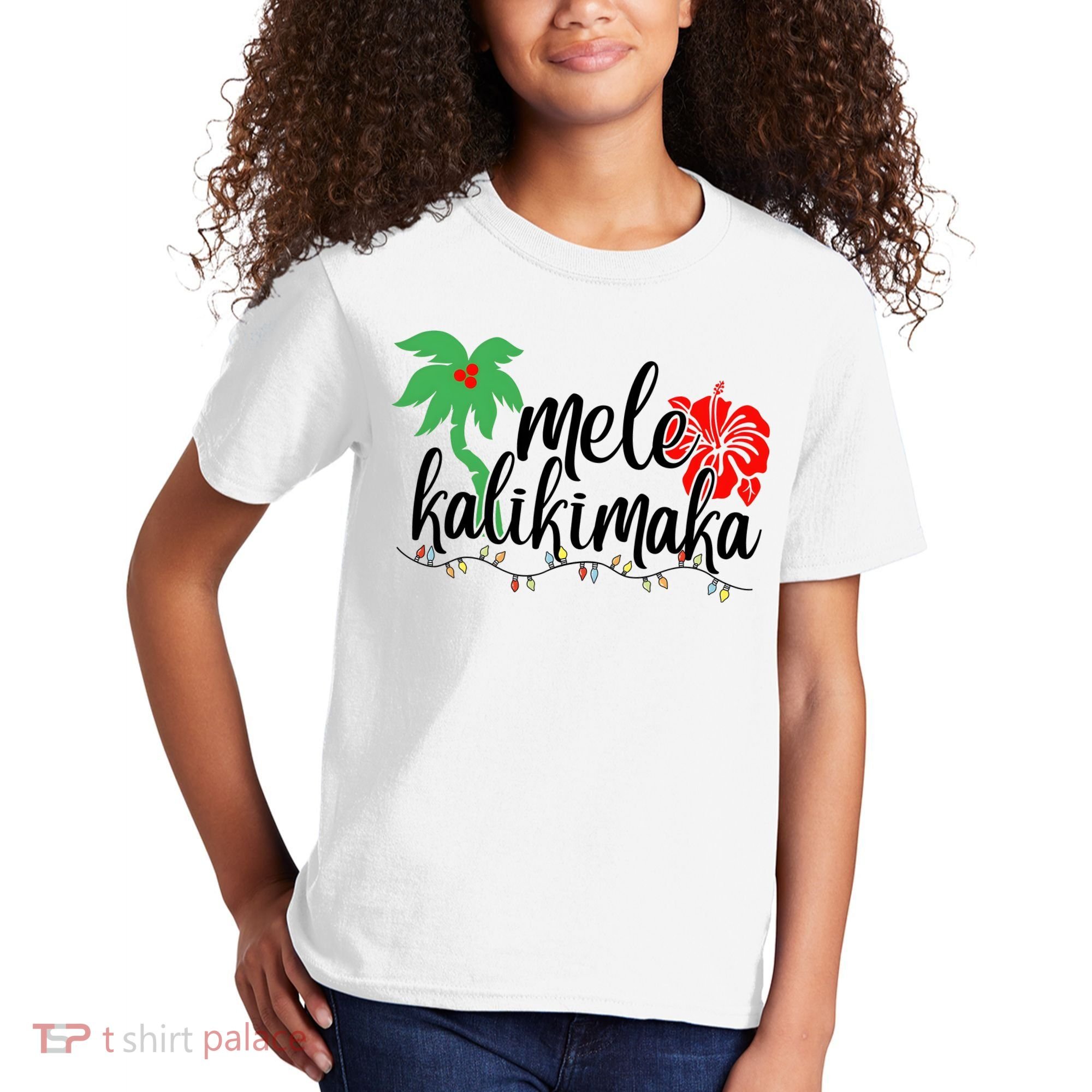 Hawaiian Christmas Family Mele Kalikimaka Kids T-Shirt