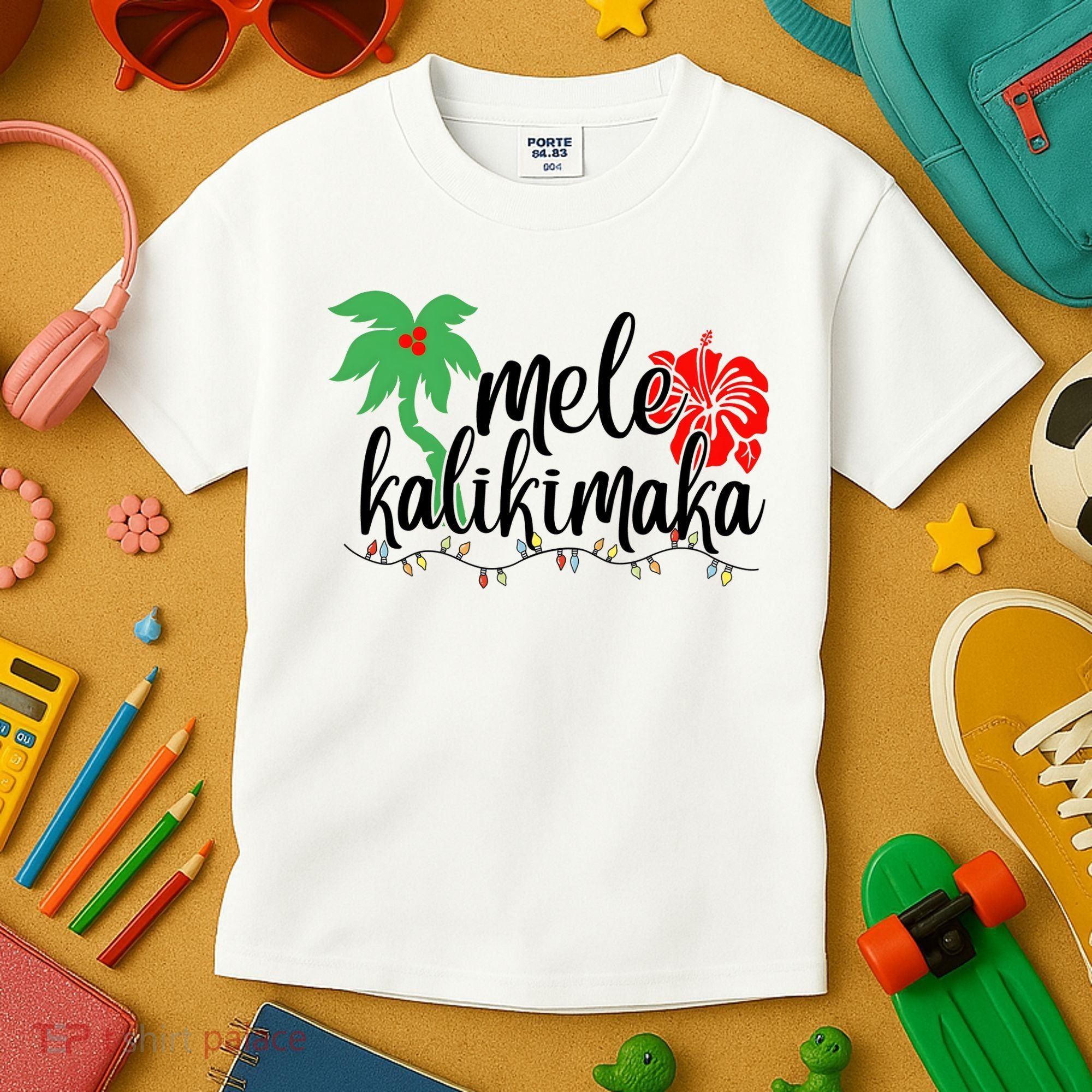 Hawaiian Christmas Family Mele Kalikimaka Kids T-Shirt