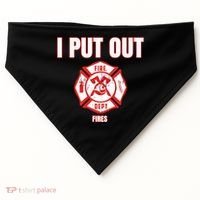 Halloween Costume Funny Firefighter I Put Out Fires Firemen USA-Made Doggie Bandana thumb 0