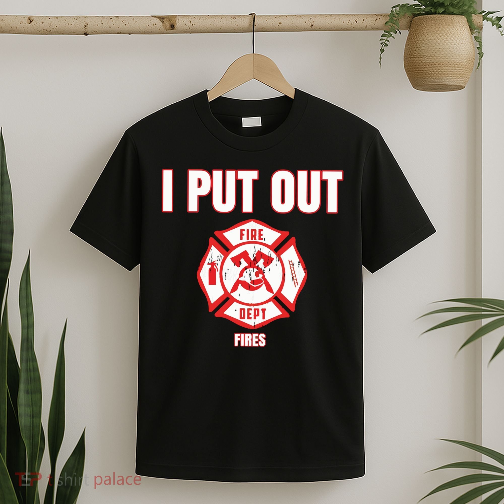 Halloween Costume Funny Firefighter I Put Out Fires Firemen T-Shirt