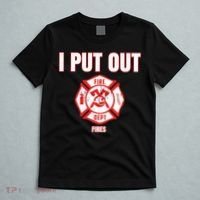 Halloween Costume Funny Firefighter I Put Out Fires Firemen T-Shirt thumb 5