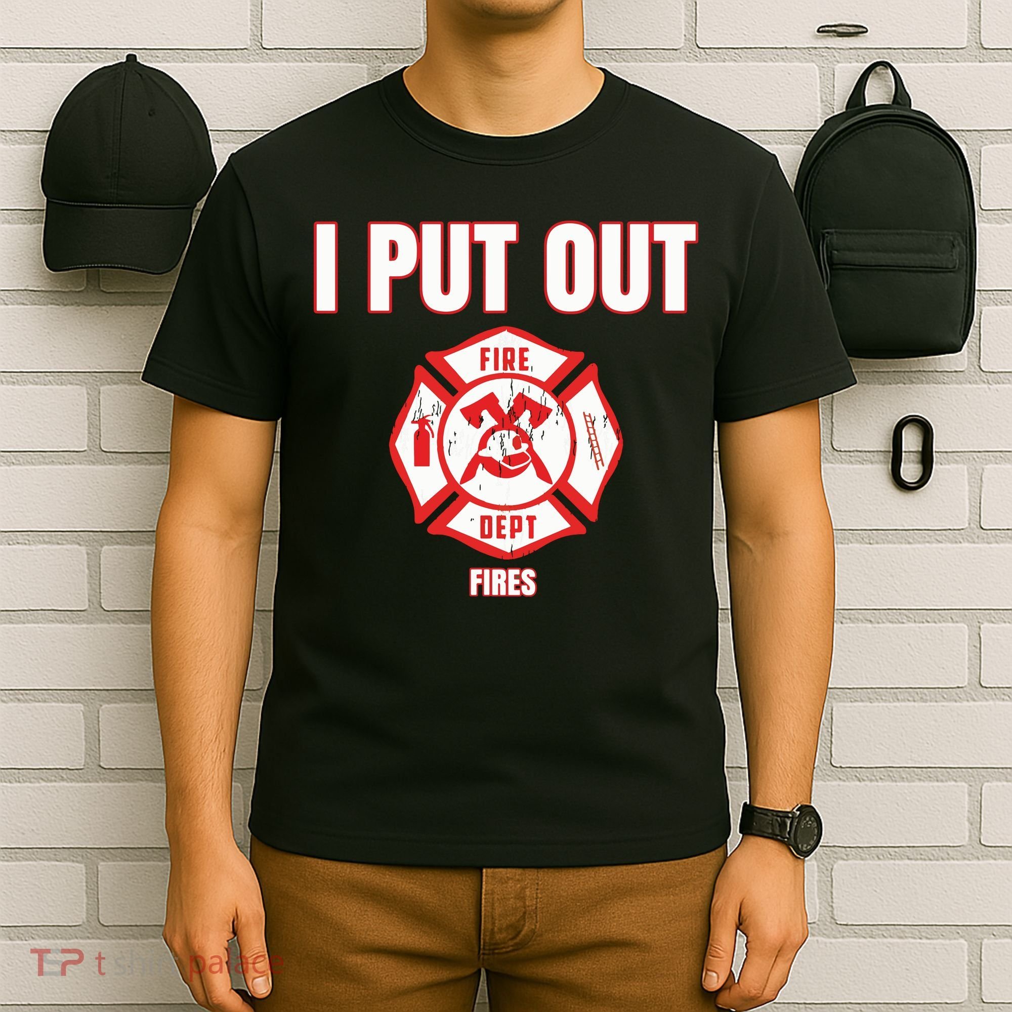 Halloween Costume Funny Firefighter I Put Out Fires Firemen T-Shirt