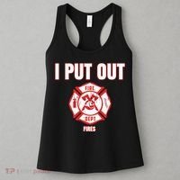 Halloween Costume Funny Firefighter I Put Out Fires Firemen Women's Tank Top thumb 3