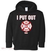 Halloween Costume Funny Firefighter I Put Out Fires Firemen Toddler Hoodie thumb 0