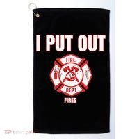 Halloween Costume Funny Firefighter I Put Out Fires Firemen Golf Towel thumb 0