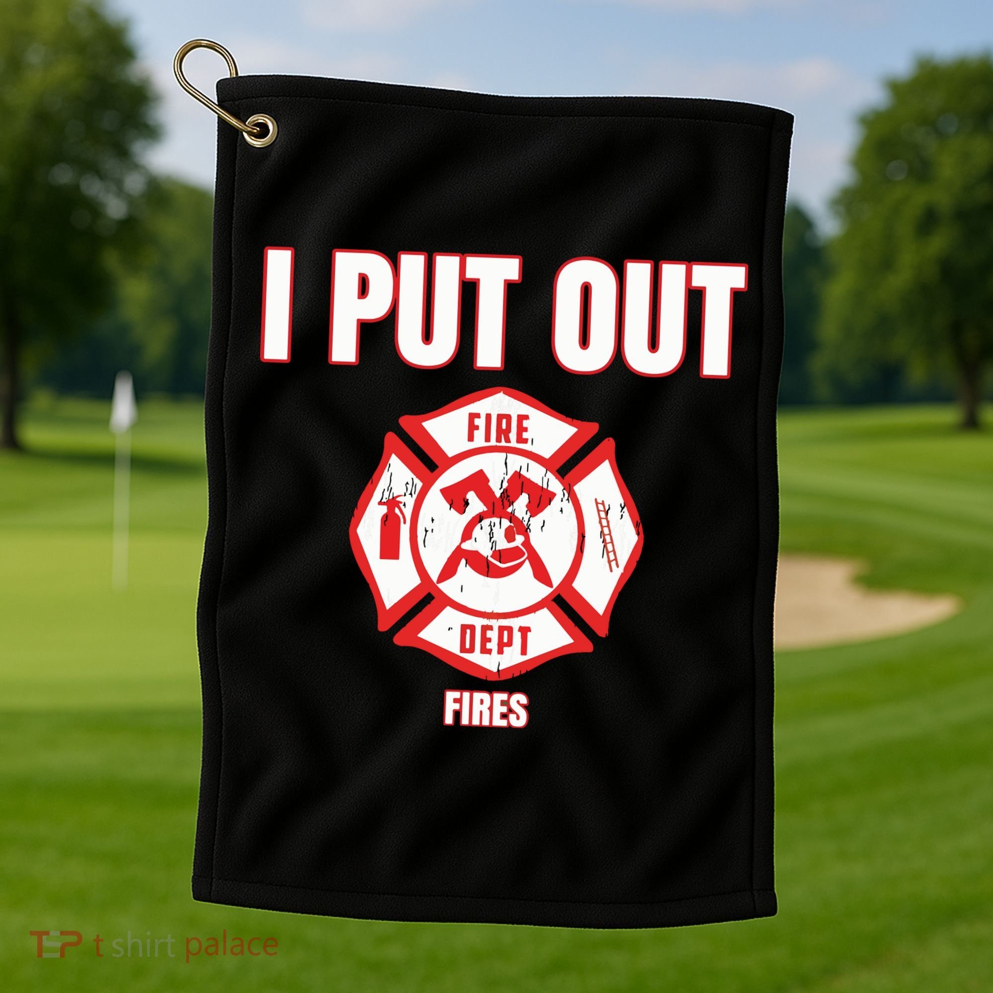 Halloween Costume Funny Firefighter I Put Out Fires Firemen Golf Towel
