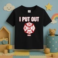 Halloween Costume Funny Firefighter I Put Out Fires Firemen Toddler T-Shirt thumb 3