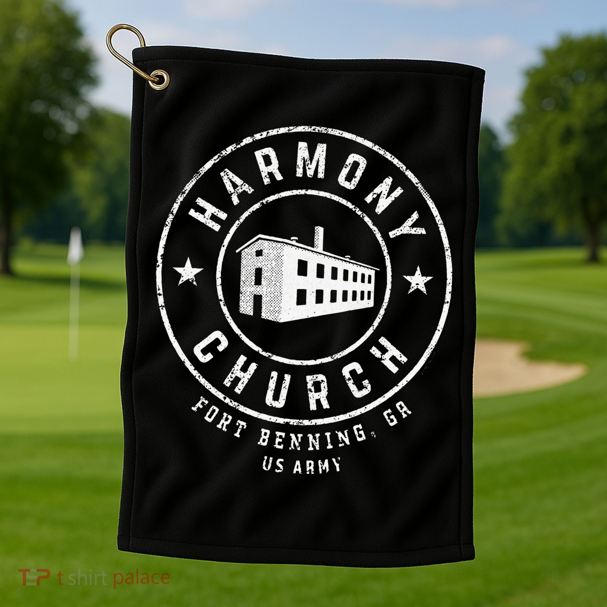 Harmony Church Fort Benning GA Golf Towel