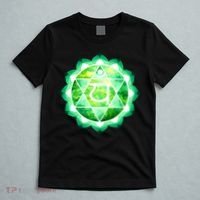Heart Chakra Green Watercolor Lotus Mandala Yoga OM T-Shirt thumb 5