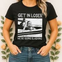 Horror Characters Get In Loser Were Going Slashing Women's T-Shirt thumb 2