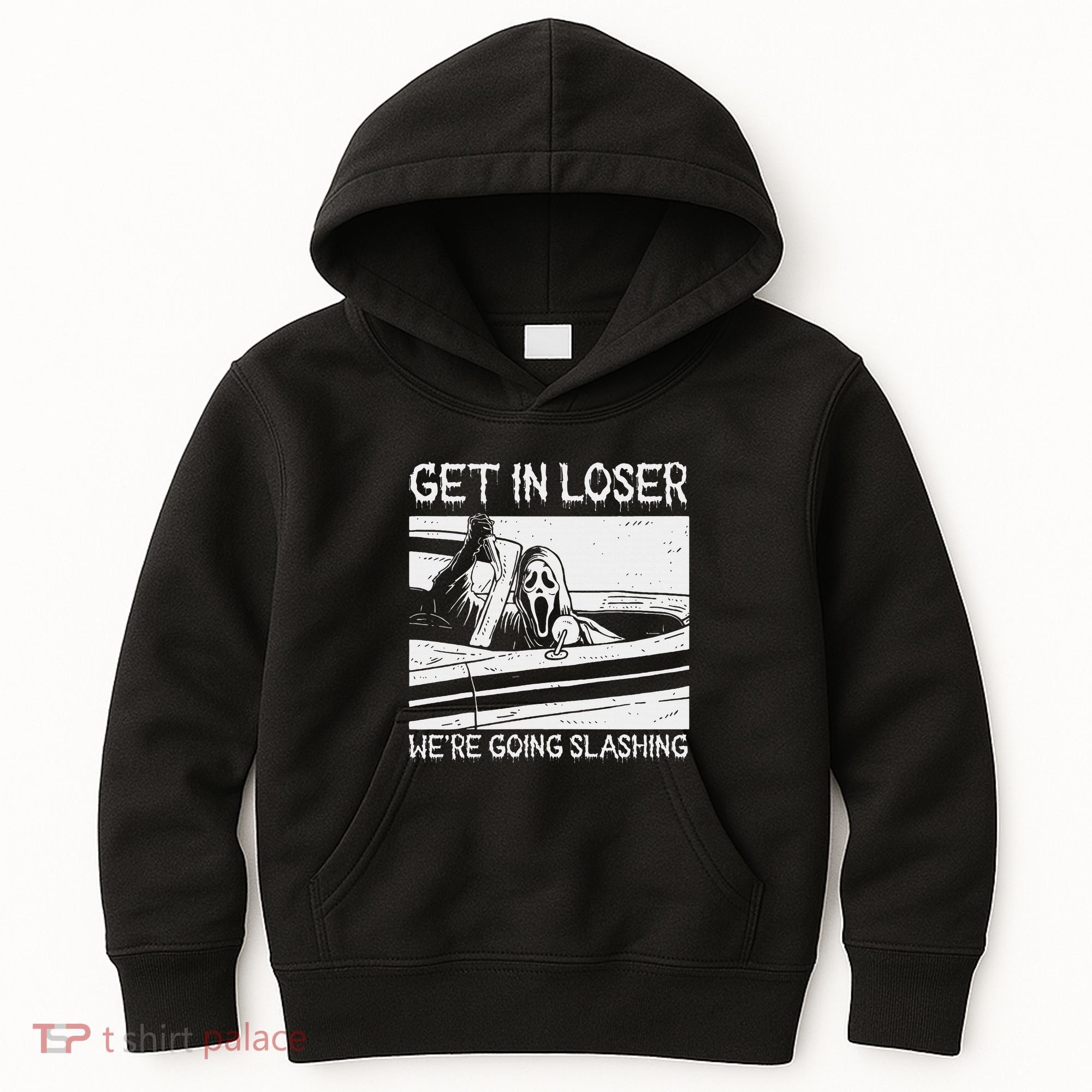 Horror Characters Get In Loser Were Going Slashing Kids Hoodie