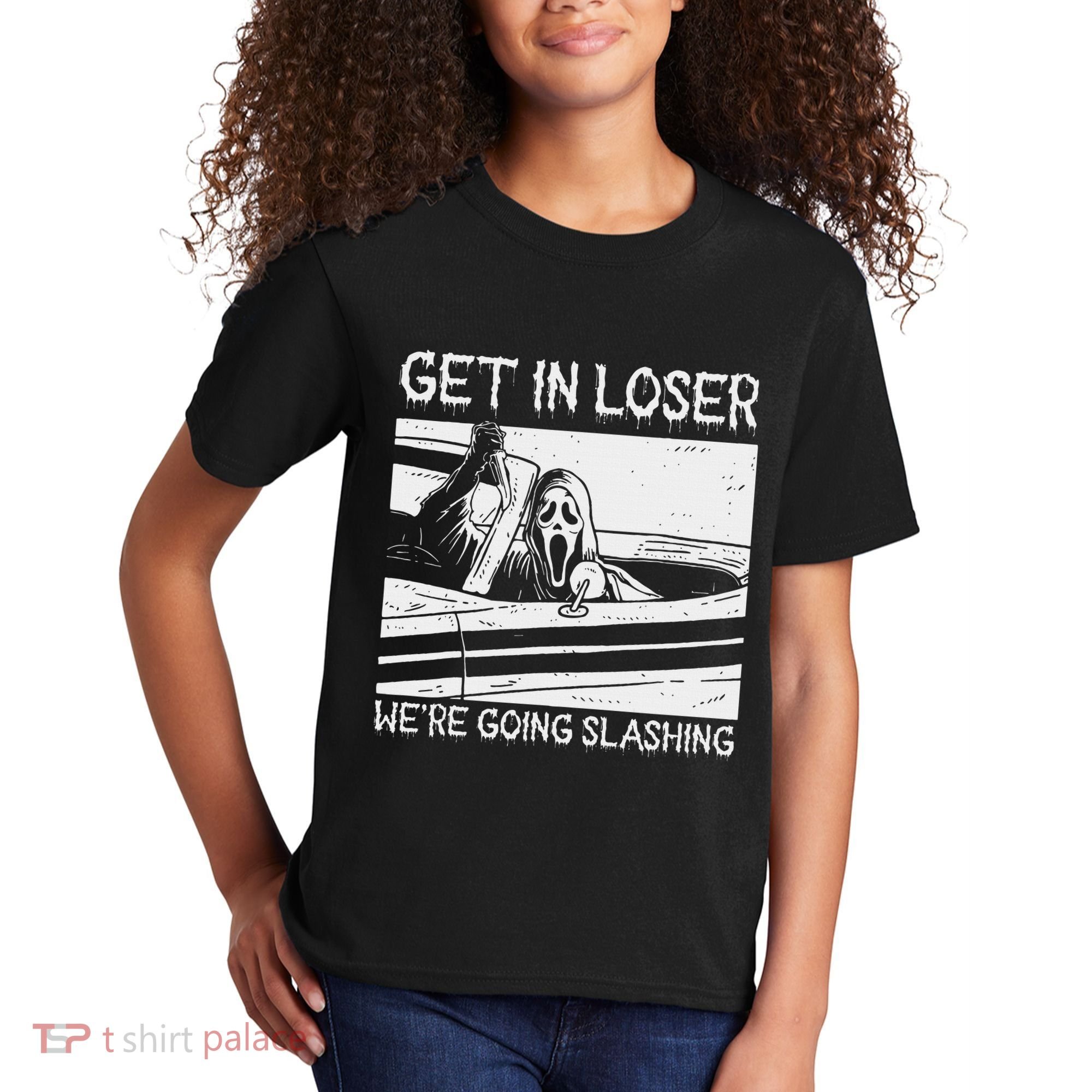 Horror Characters Get In Loser Were Going Slashing Kids T-Shirt