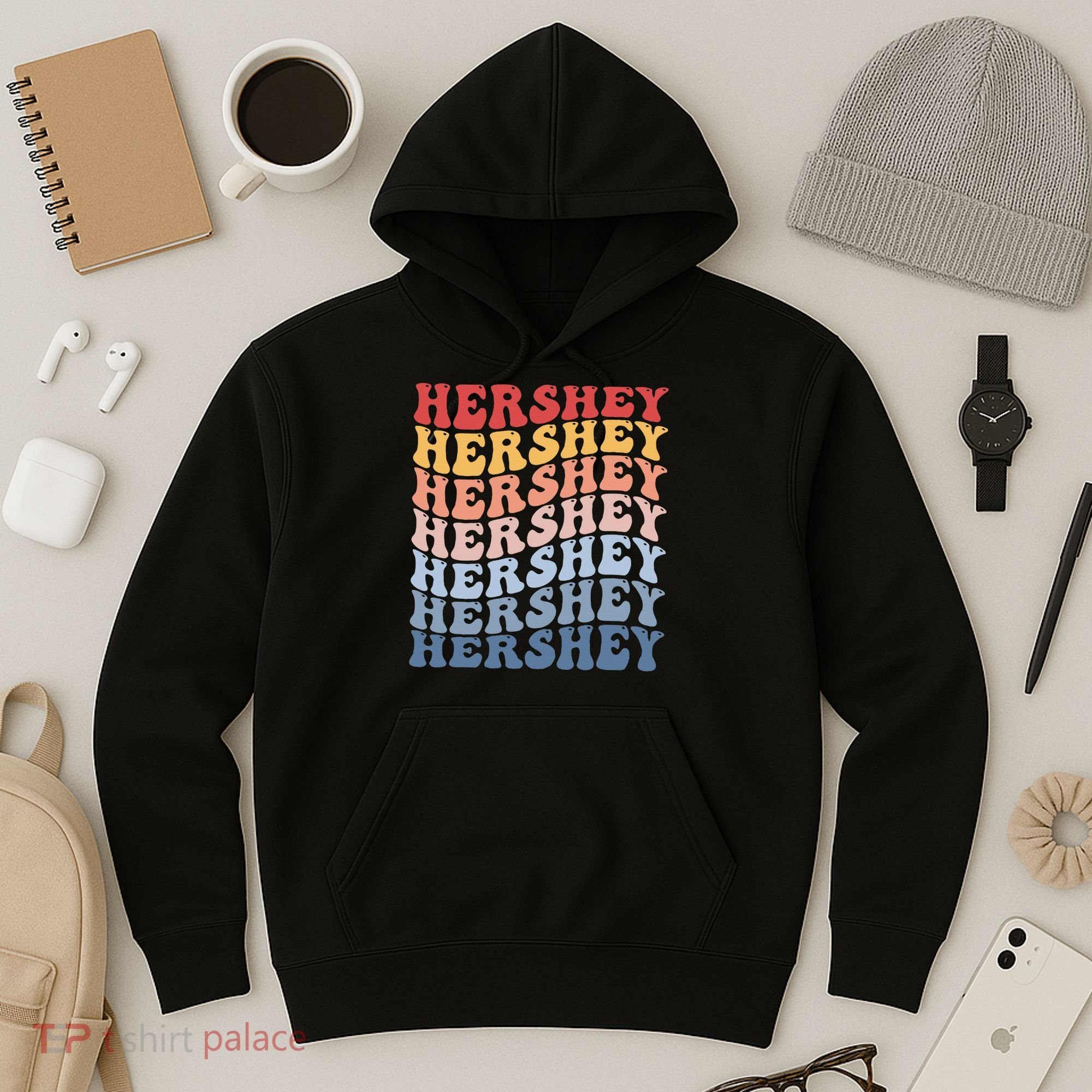 Hershey City Groovy Retro Hoodie