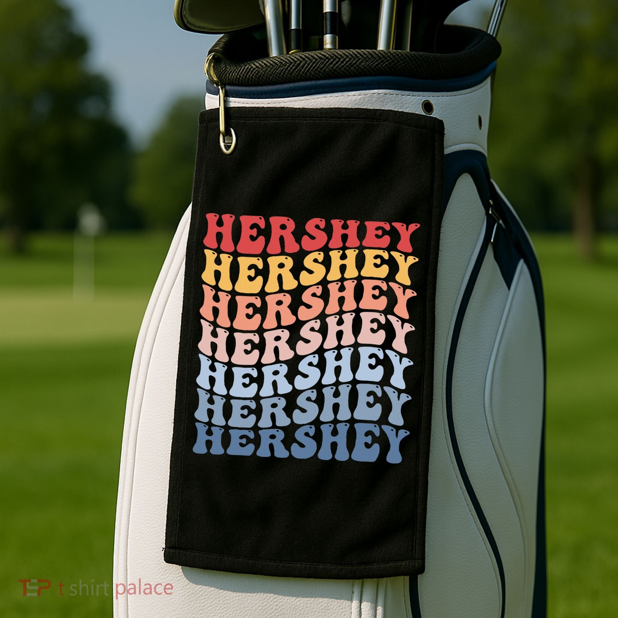 Hershey City Groovy Retro Golf Towel