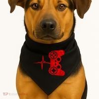Heartbeat Controller Gamer USA-Made Doggie Bandana thumb 1