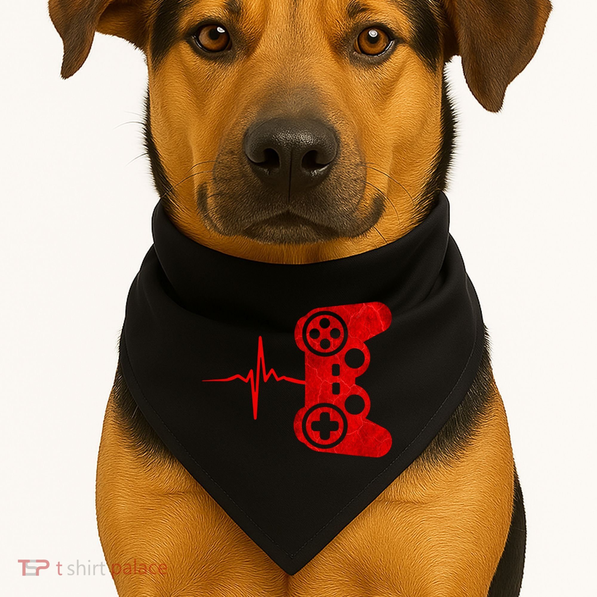 Heartbeat Controller Gamer USA-Made Doggie Bandana