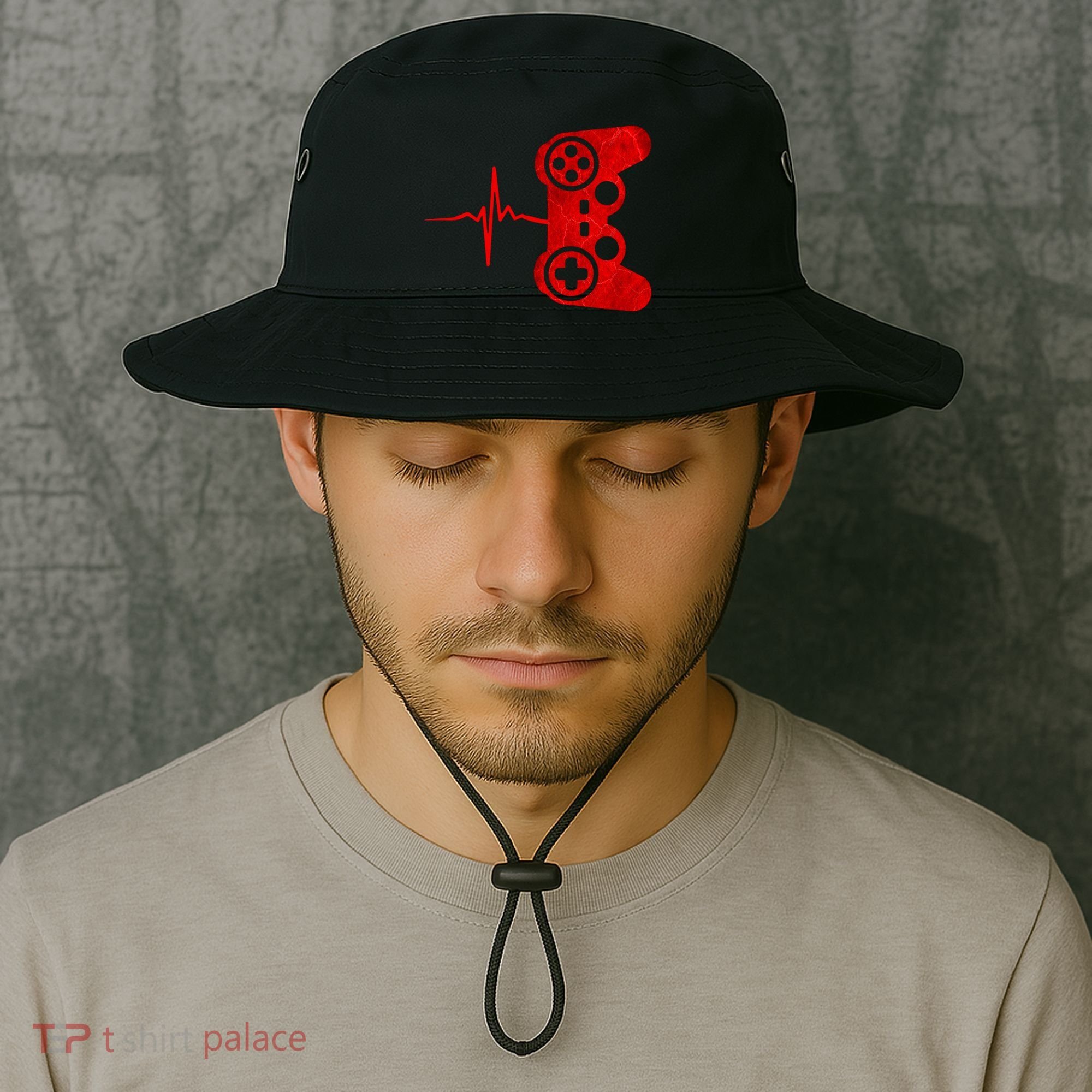 Heartbeat Controller Gamer Bucket Hat