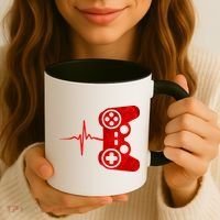 Heartbeat Controller Gamer Coffee Mug thumb 3