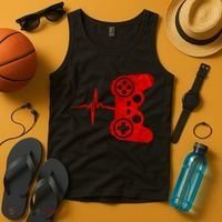 Heartbeat Controller Gamer Tank Top thumb 4