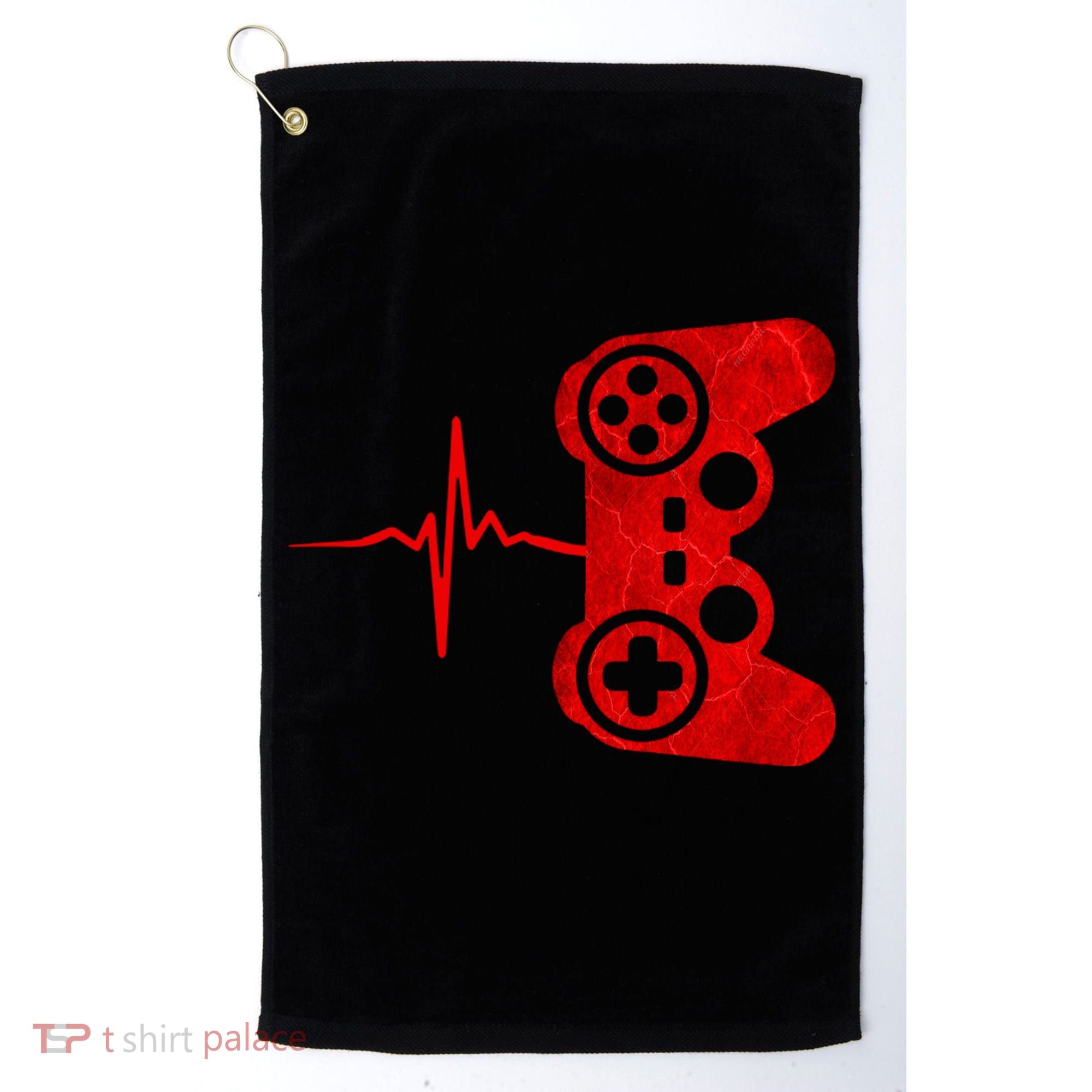 Heartbeat Controller Gamer Golf Towel