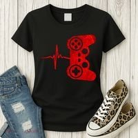 Heartbeat Controller Gamer Women's T-Shirt thumb 3