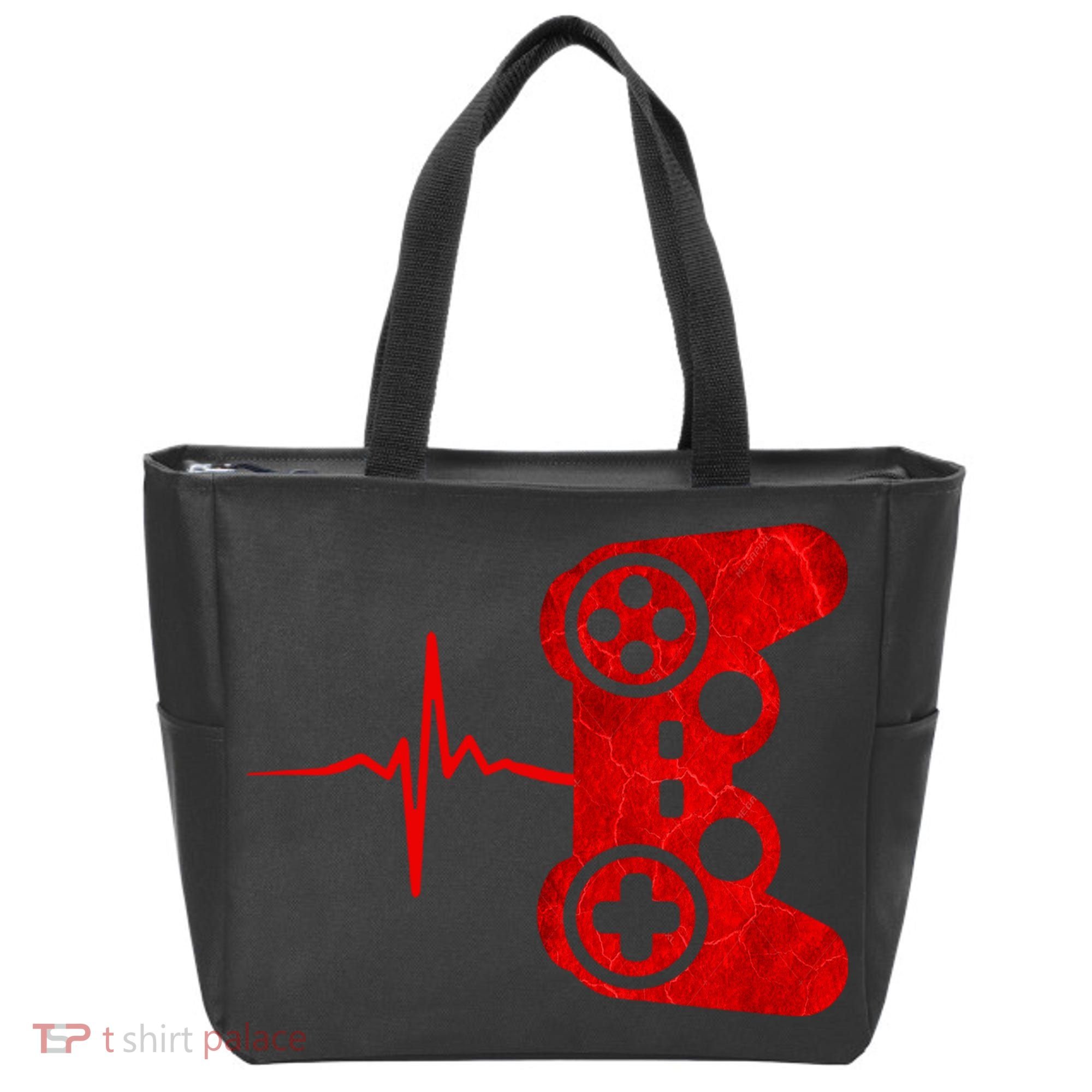 Heartbeat Controller Gamer Tote Bag