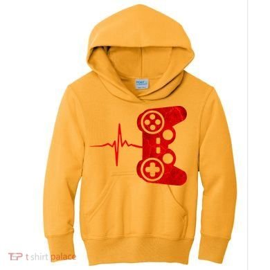 Heartbeat Controller Gamer Kids Hoodie