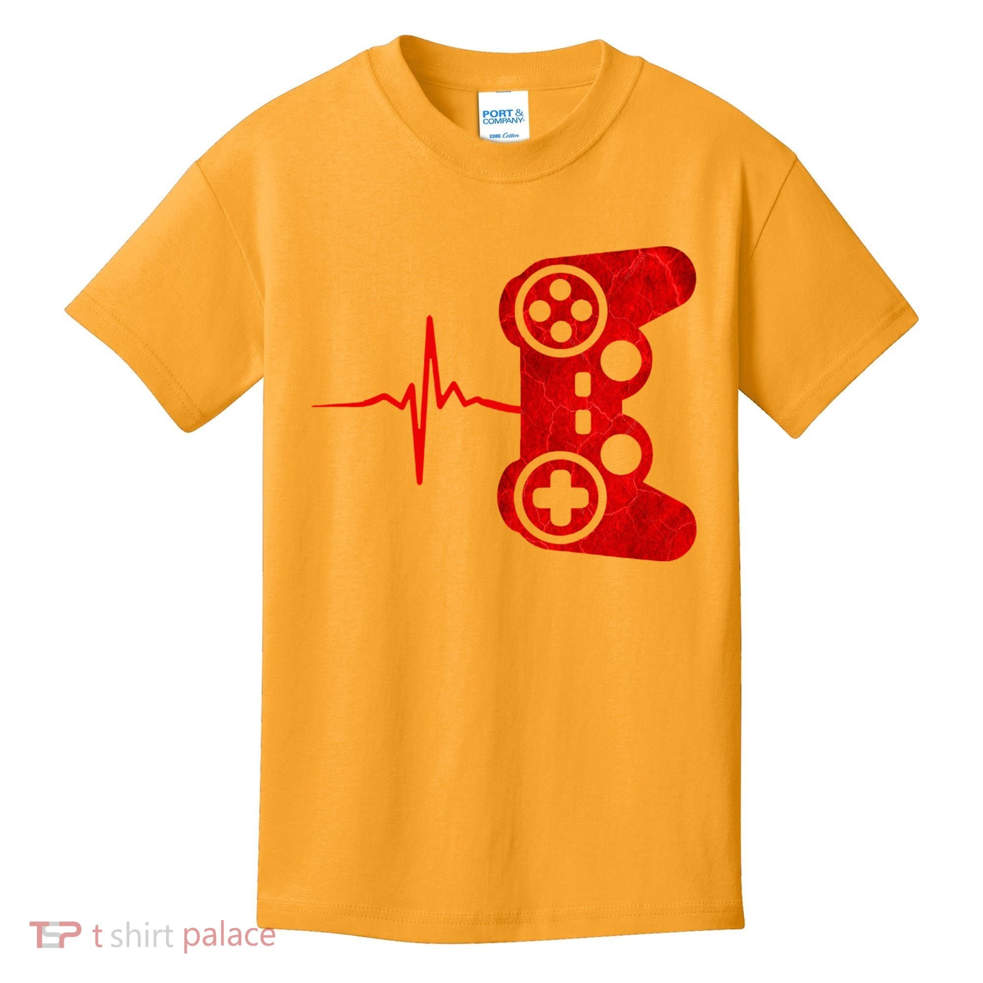 Heartbeat Controller Gamer Kids T-Shirt