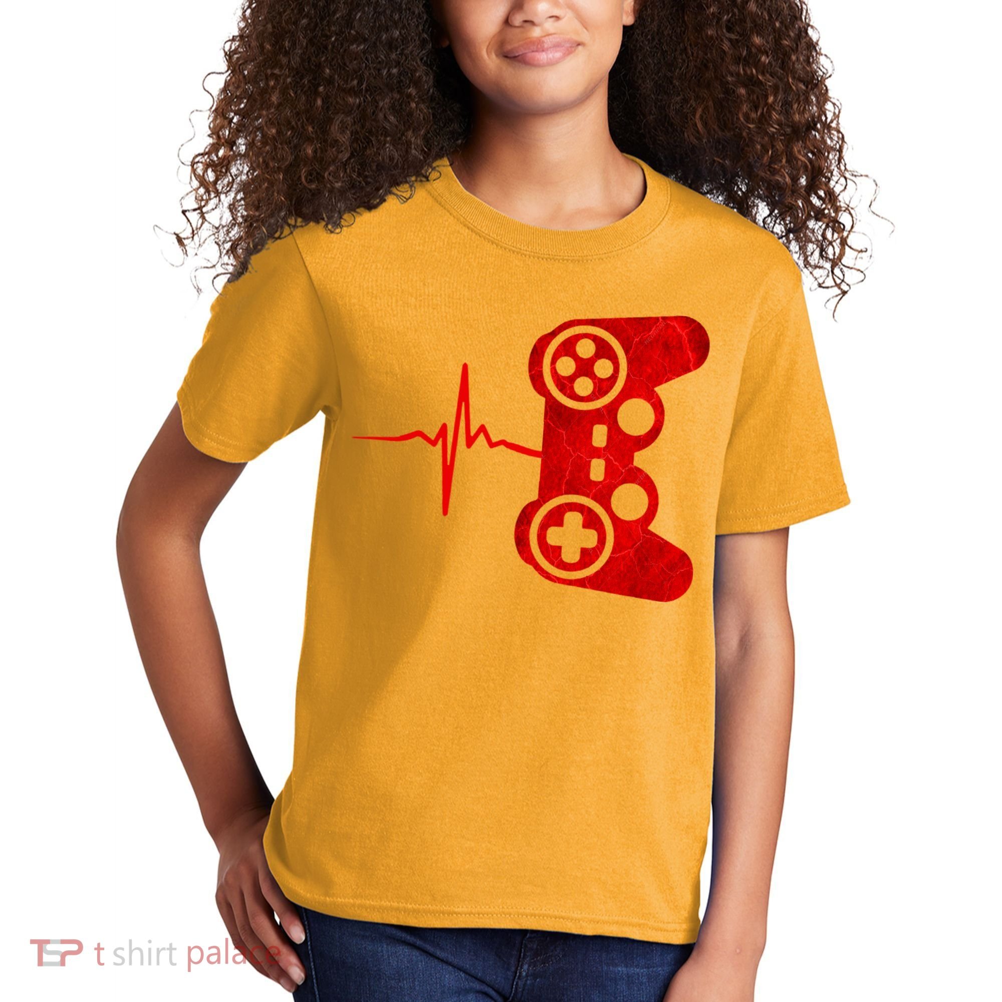 Heartbeat Controller Gamer Kids T-Shirt
