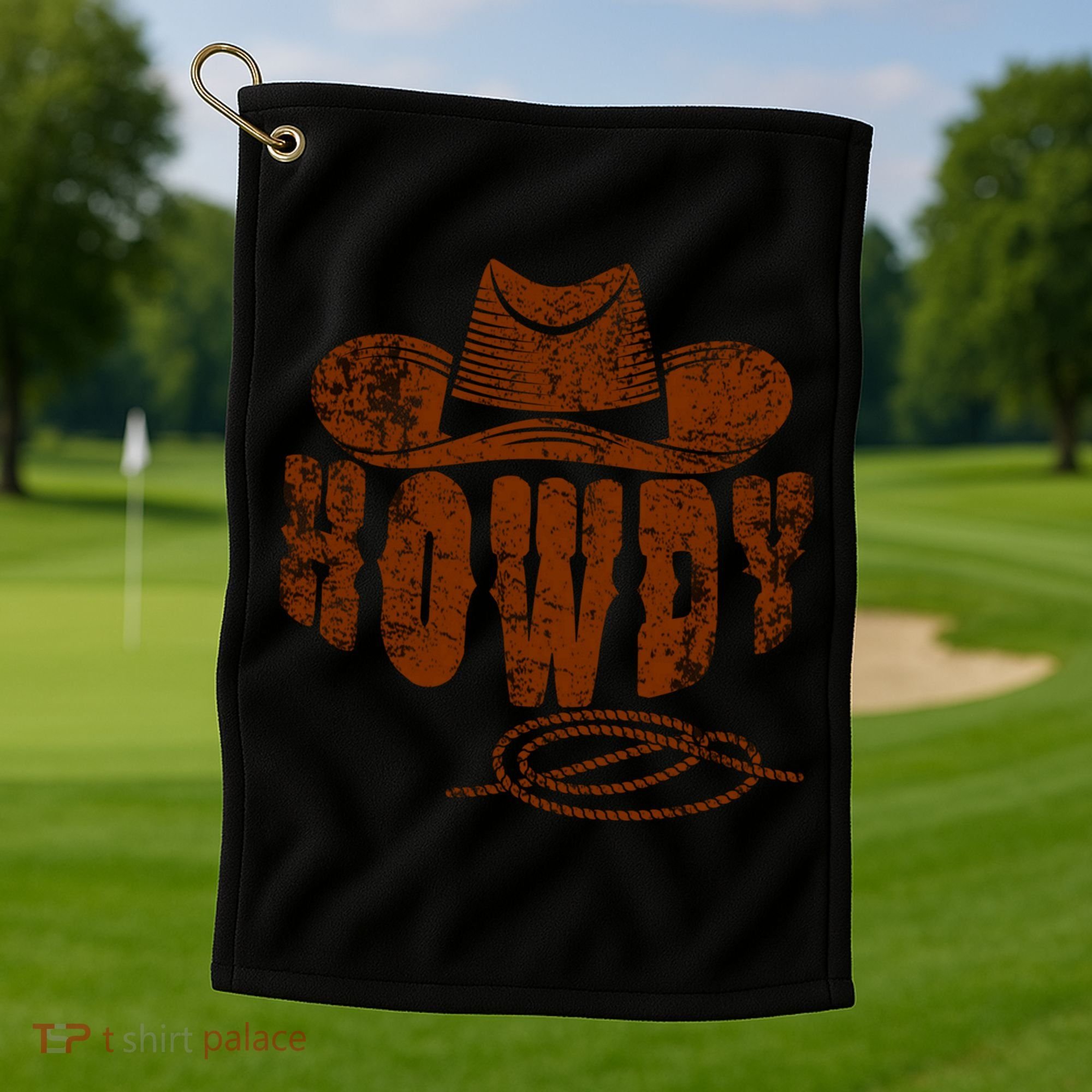 Howdy Cowboy Gift Golf Towel