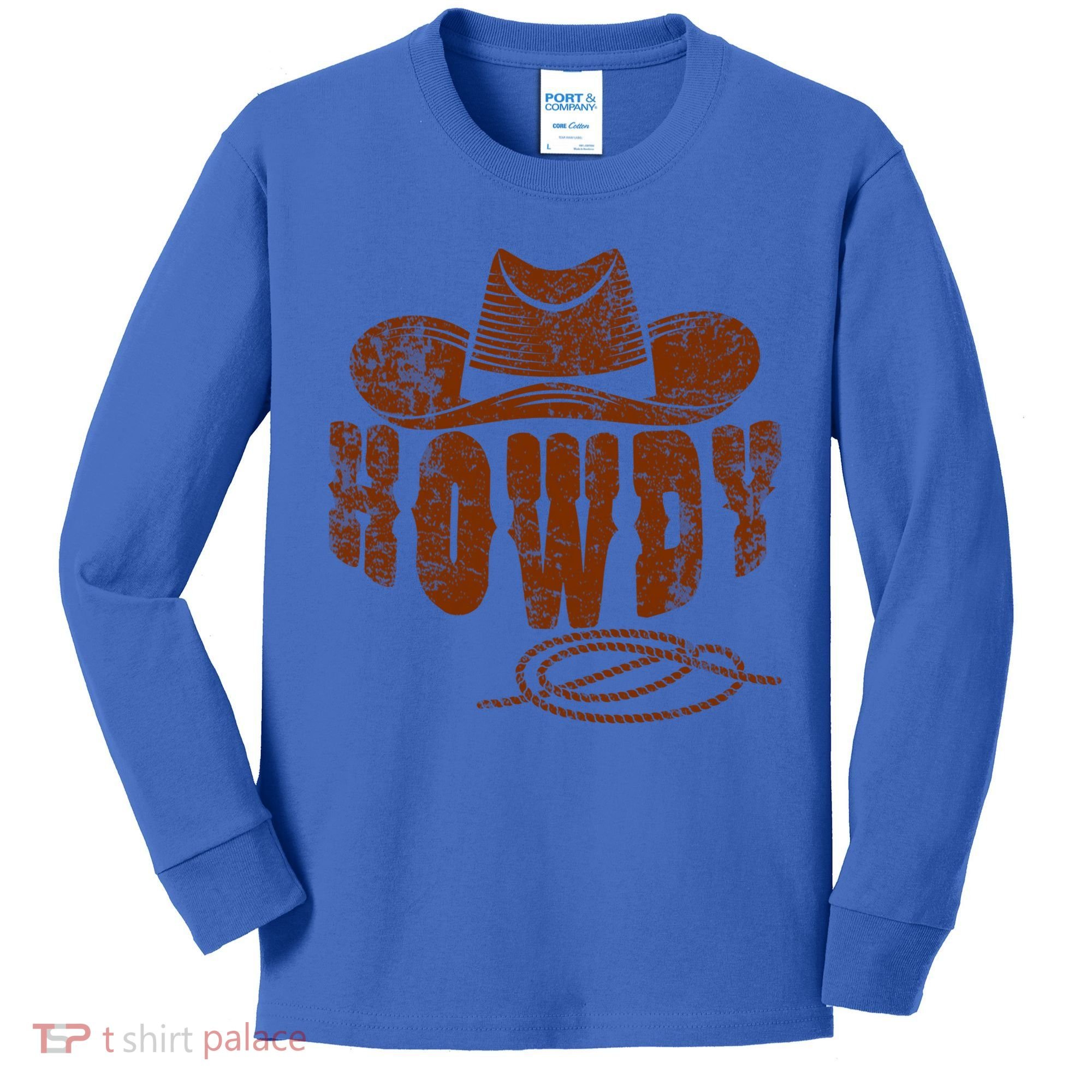 Howdy Cowboy Gift Kids Long Sleeve Shirt