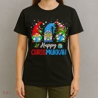 Happy Chrismukkah Gnomes Merry Christmas And Happy Hanukkah T-Shirt thumb 4