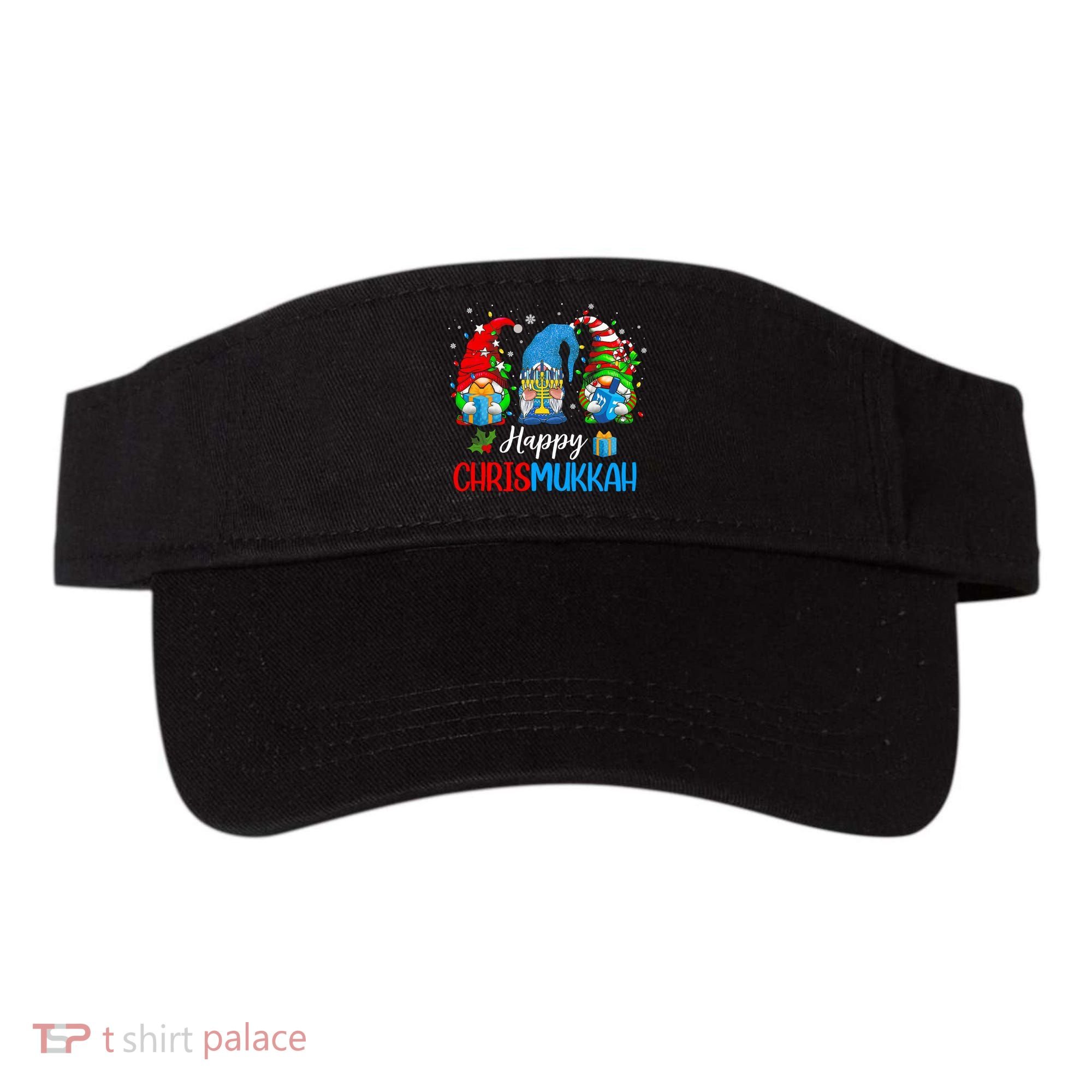 Happy Chrismukkah Gnomes Merry Christmas And Happy Hanukkah Visor