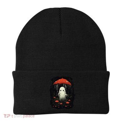 Halloween Cottagecore Ghost Mushroom Spooky Beanie