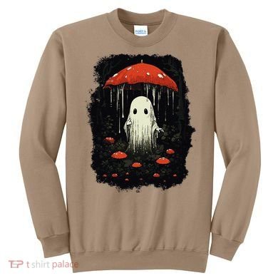 Halloween Cottagecore Ghost Mushroom Spooky Sweatshirt
