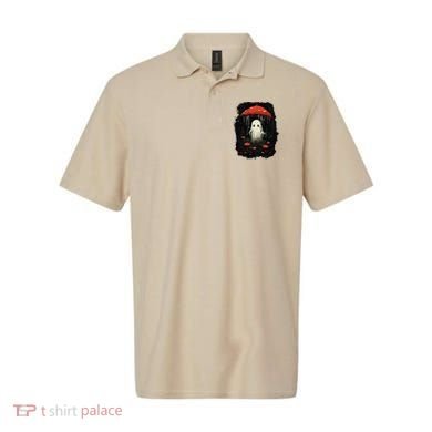 Halloween Cottagecore Ghost Mushroom Spooky Polo