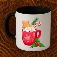 Hot Chocolate Gingerbread Christmas Coffee Mug thumb 2