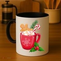 Hot Chocolate Gingerbread Christmas Coffee Mug thumb 4