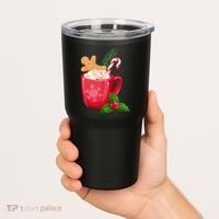 Hot Chocolate Gingerbread Christmas Tumbler thumb 2