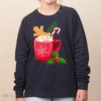 Hot Chocolate Gingerbread Christmas Women's Sweatshirt thumb 0
