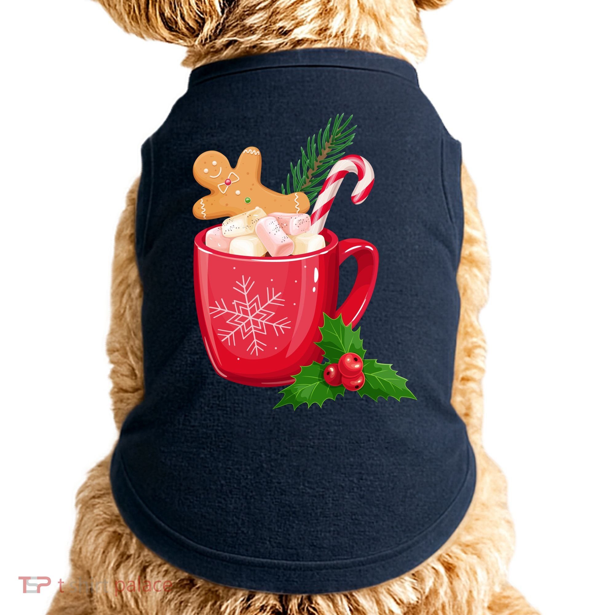 Hot Chocolate Gingerbread Christmas Doggie Tank