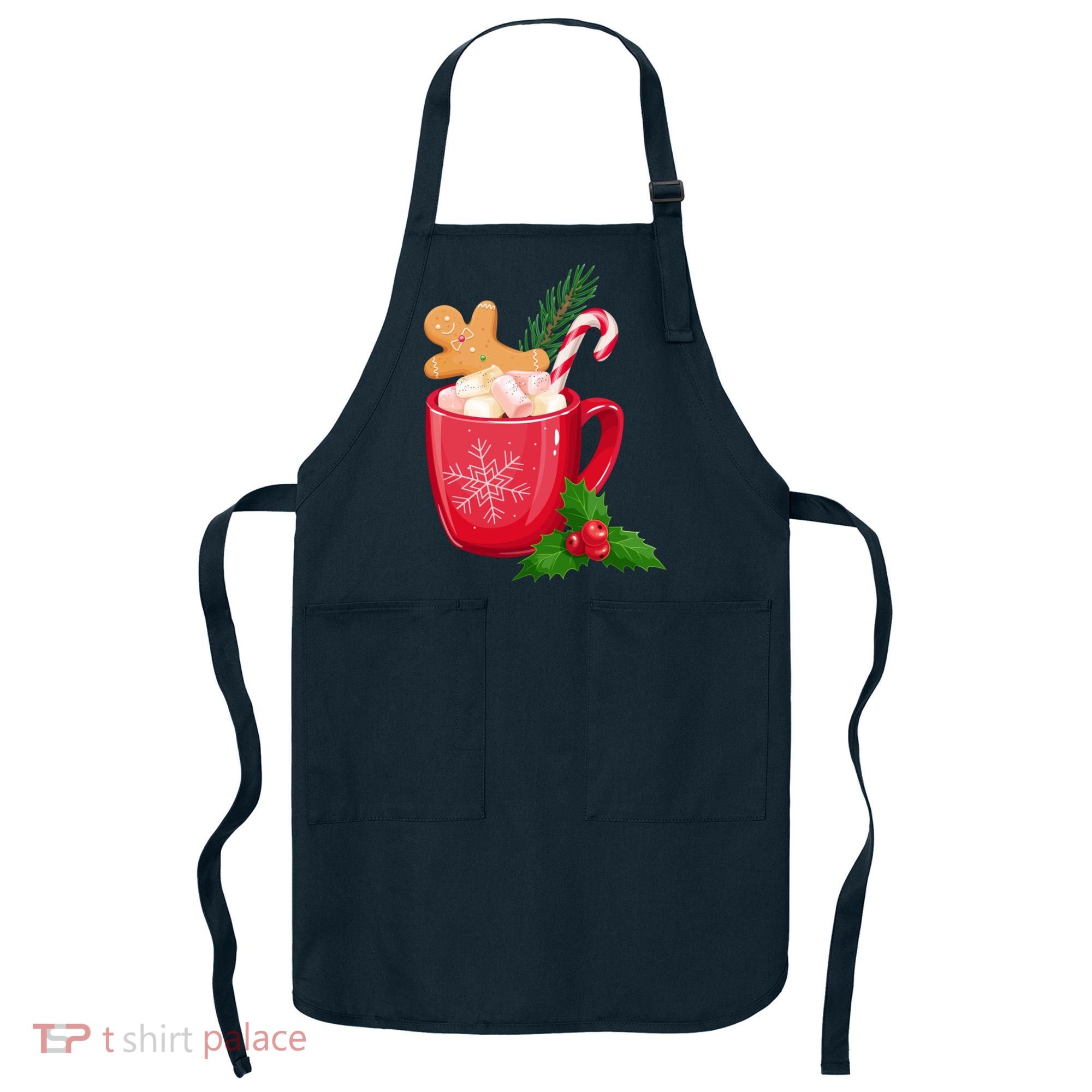Hot Chocolate Gingerbread Christmas Apron